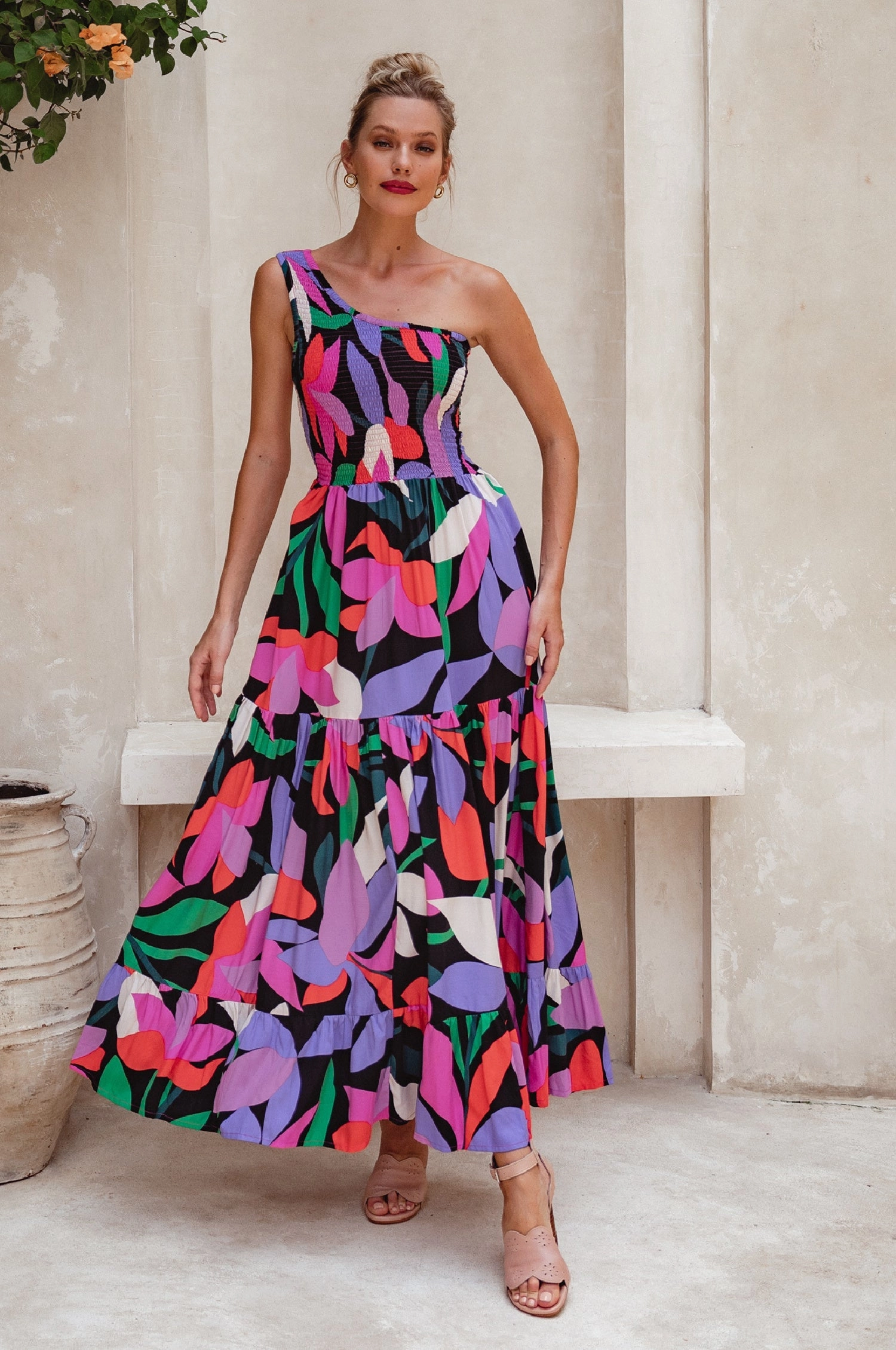 Cassandra One Shoulder Maxi Dress Mix-And-Match