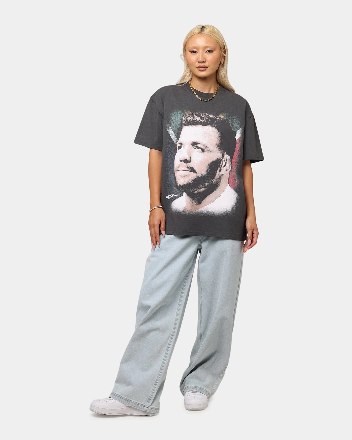 Bonded Seam Technology UFC By Culture Kings Dricus du Plessis Big Head Heavy T-Shirt Black Wash