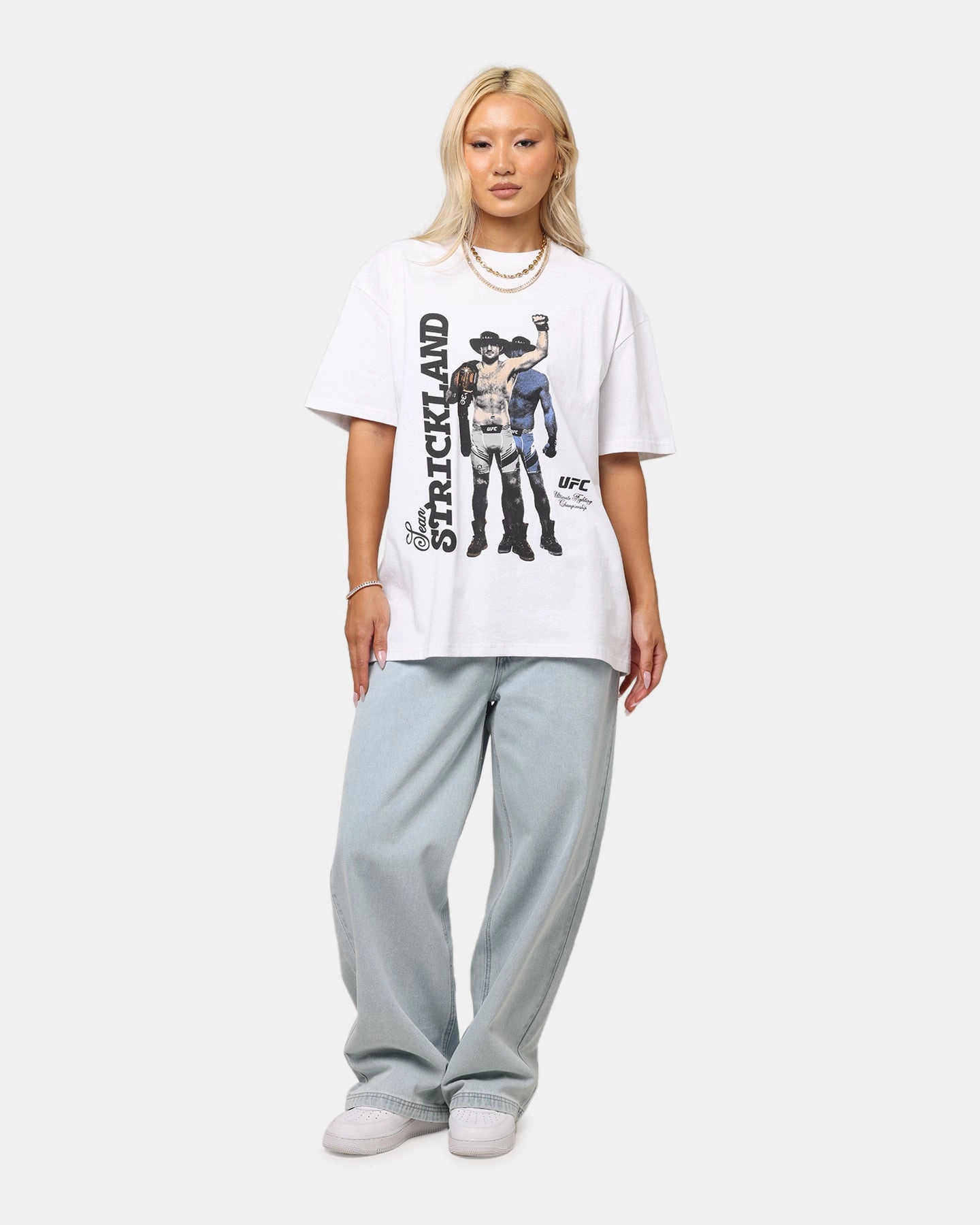 DurableBlend AllDay Comfort Tech UFC By Culture Kings Sean Strickland Heavy T-Shirt White