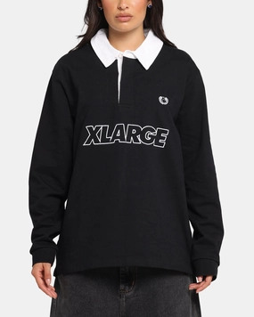 Long Sleeve Shirt StaticResistant Material X-Large XL Wreath Rugby Jersey Black