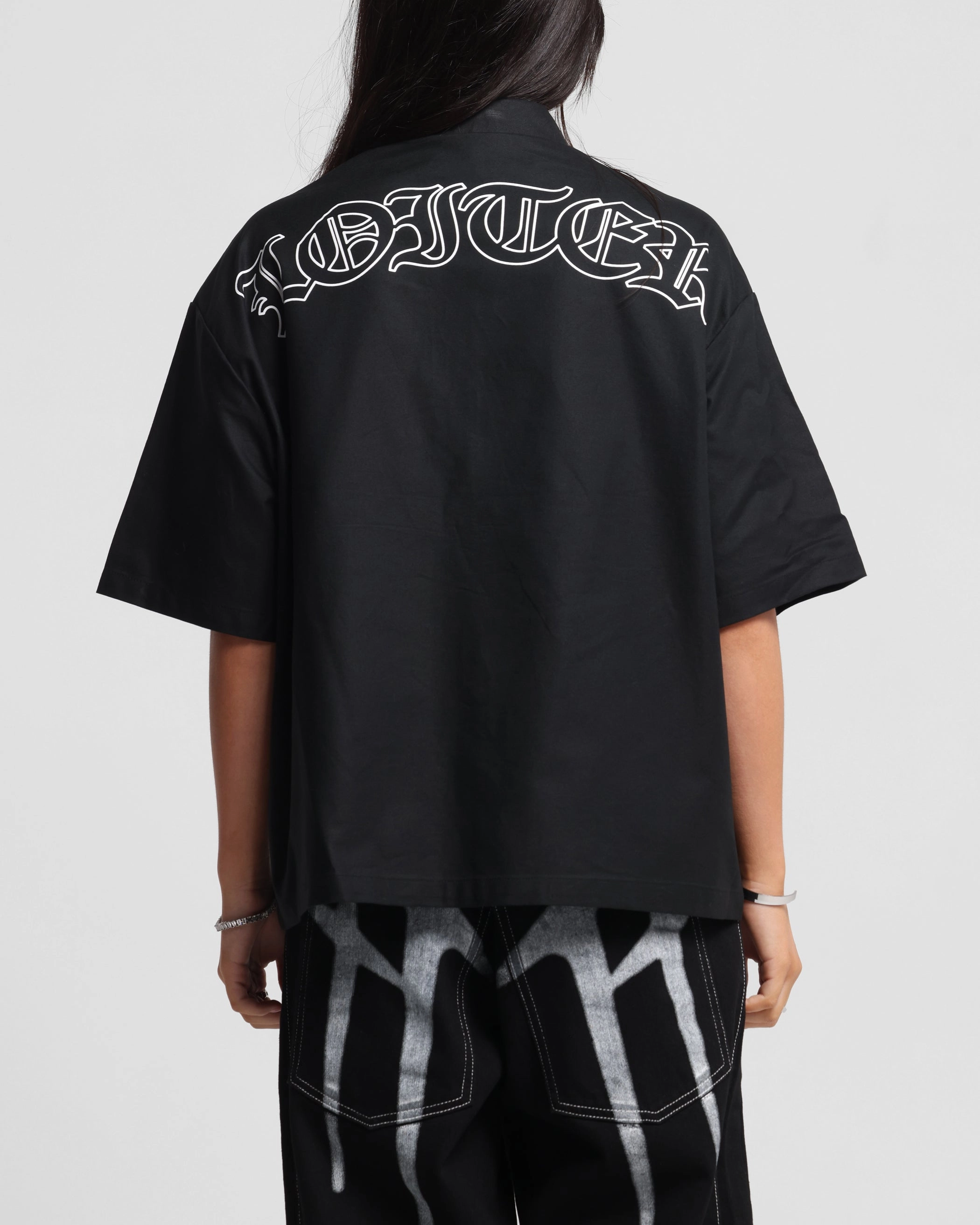 Elegant Cut Loiter Chopper Work Shirt Black