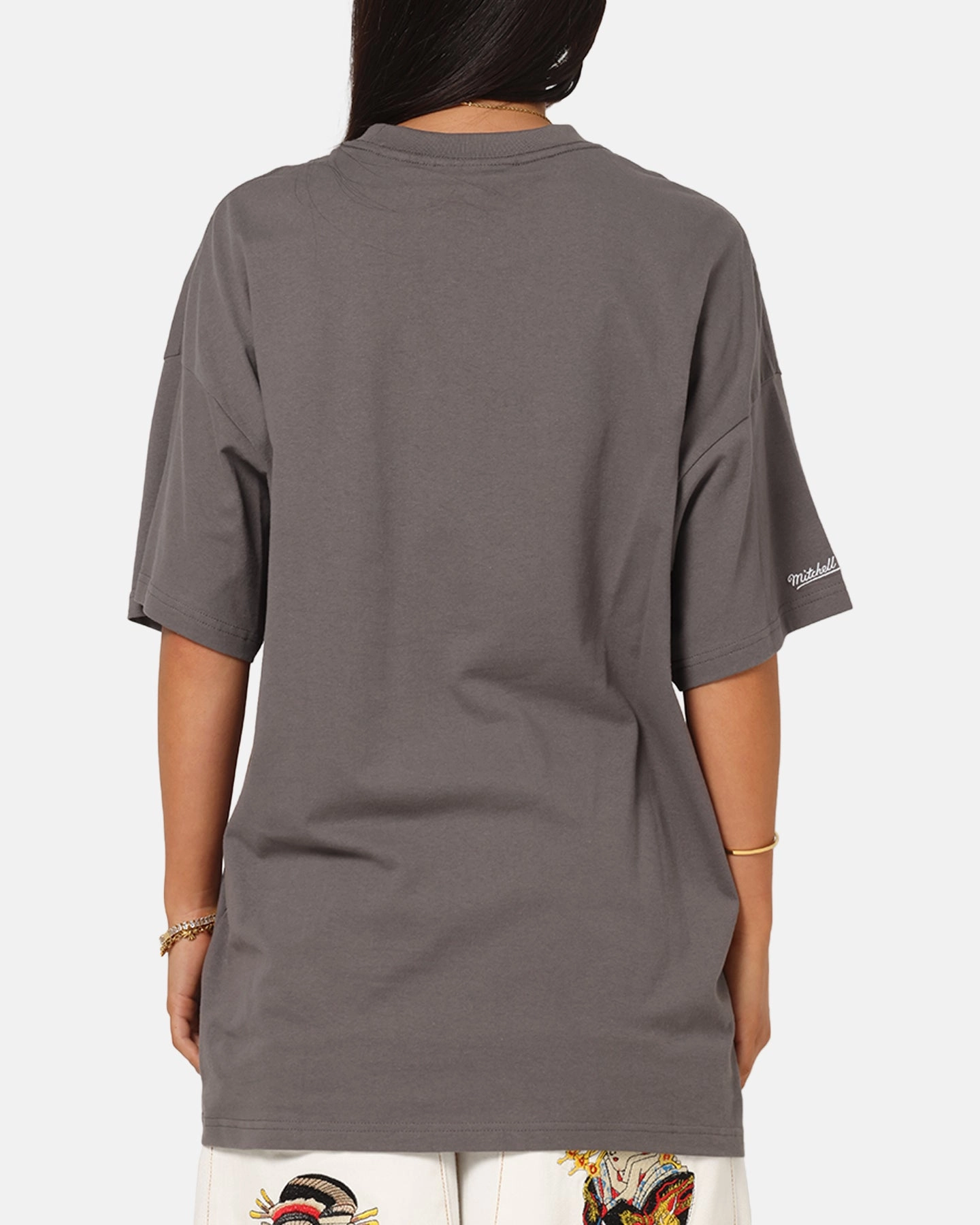 AntiStatic Weave Mitchell & Ness Chicago Bulls Dennis Rodman Big Head T-Shirt Charcoal Grey