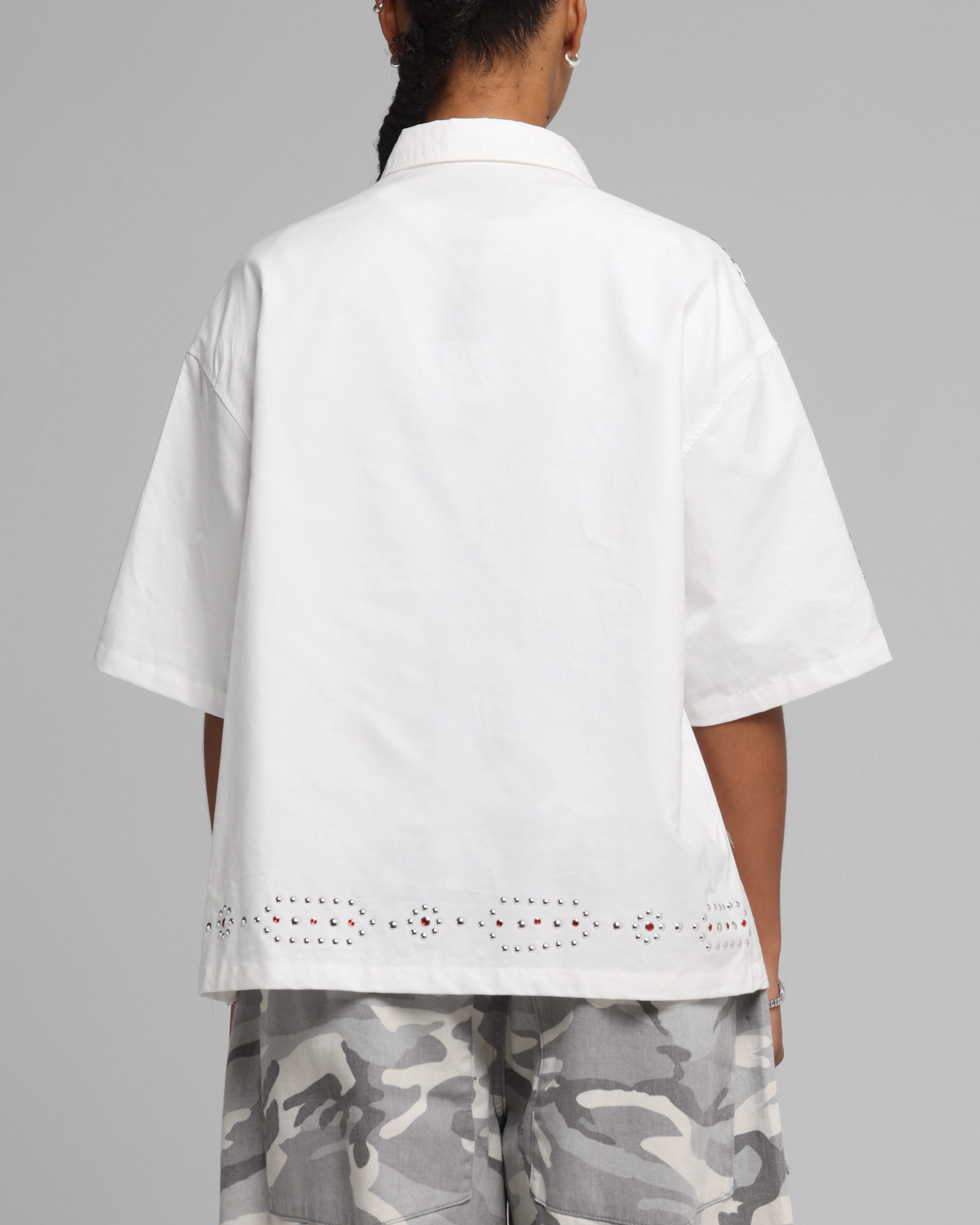 Loiter Western Button Up Shirt Cream SoftTouchFinish EthicallySourced