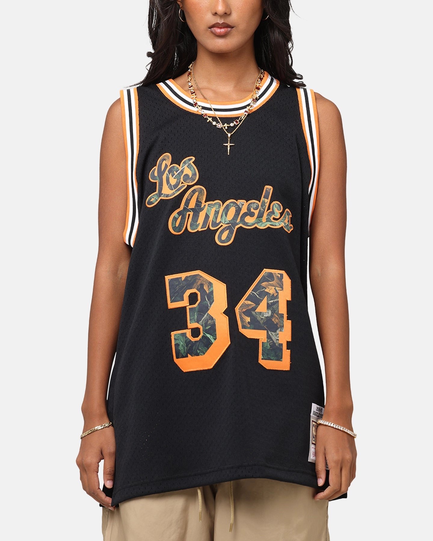 Mitchell & Ness Los Angeles Lakers Shaquille O'Neal 'Wilderness' 97 Swing Jersey Black Layered Shoulder