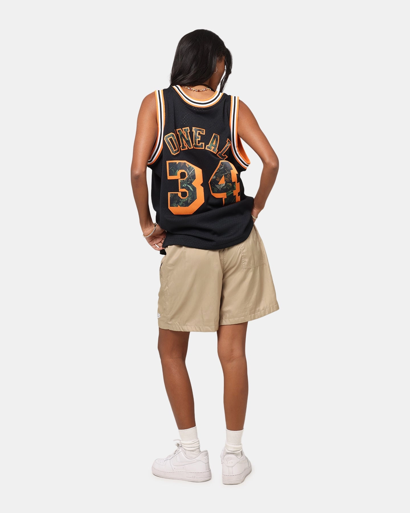 Mitchell & Ness Los Angeles Lakers Shaquille O'Neal 'Wilderness' 97 Swing Jersey Black FadeResistantTechnology