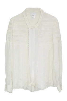 Micro Perforated Texture Soft Touch Fabric [WW22689] Oscar De La Renta | Shirt