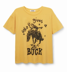 Unstructured Silhouette Eco Friendly Blend Who Gives a Buck Merch Tee