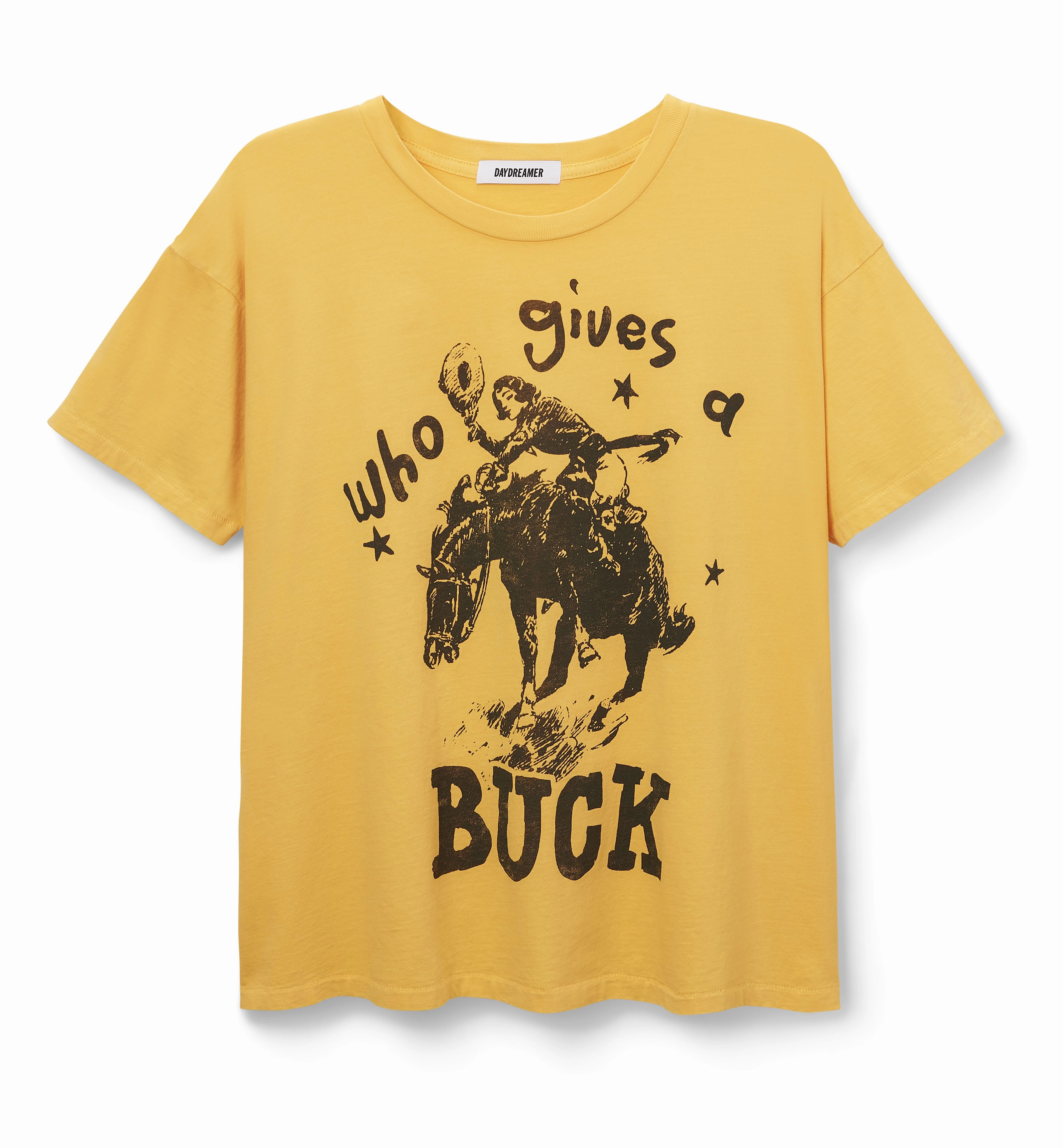 Unstructured Silhouette Eco Friendly Blend Who Gives a Buck Merch Tee