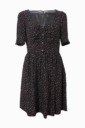 [WW42844] Miu Miu | Mini Dress Velvet-Edge Soft Motion