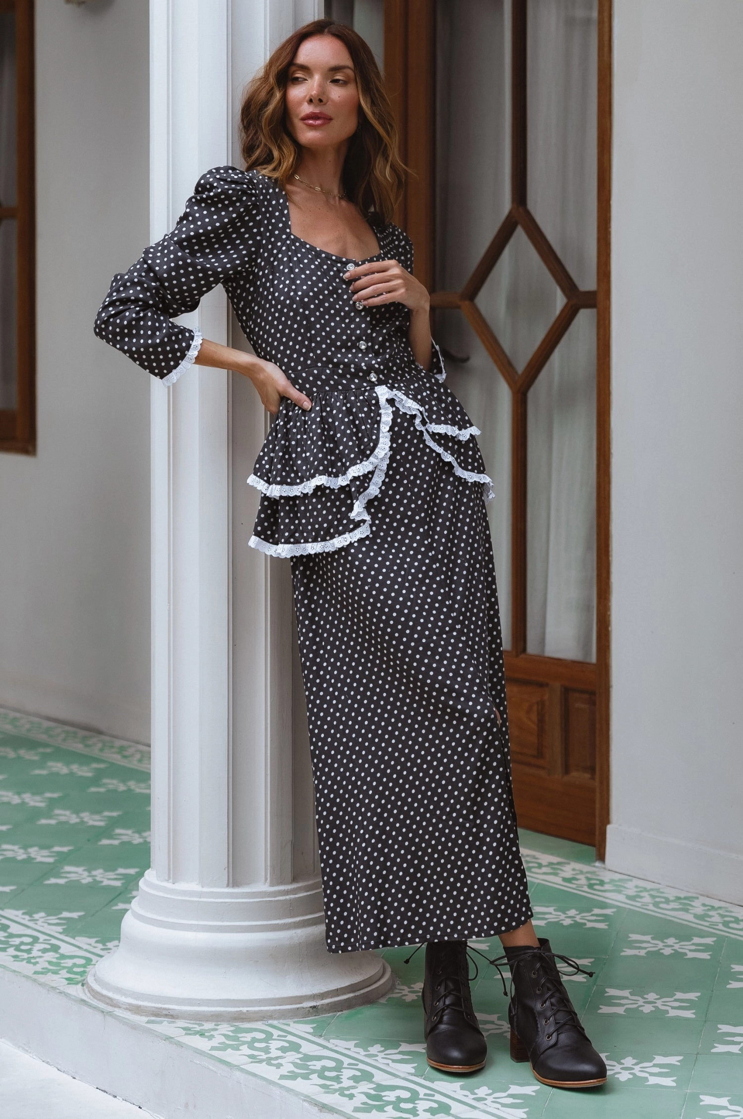 Easy Match Vivienne Peplum Midi Dress (Sale)