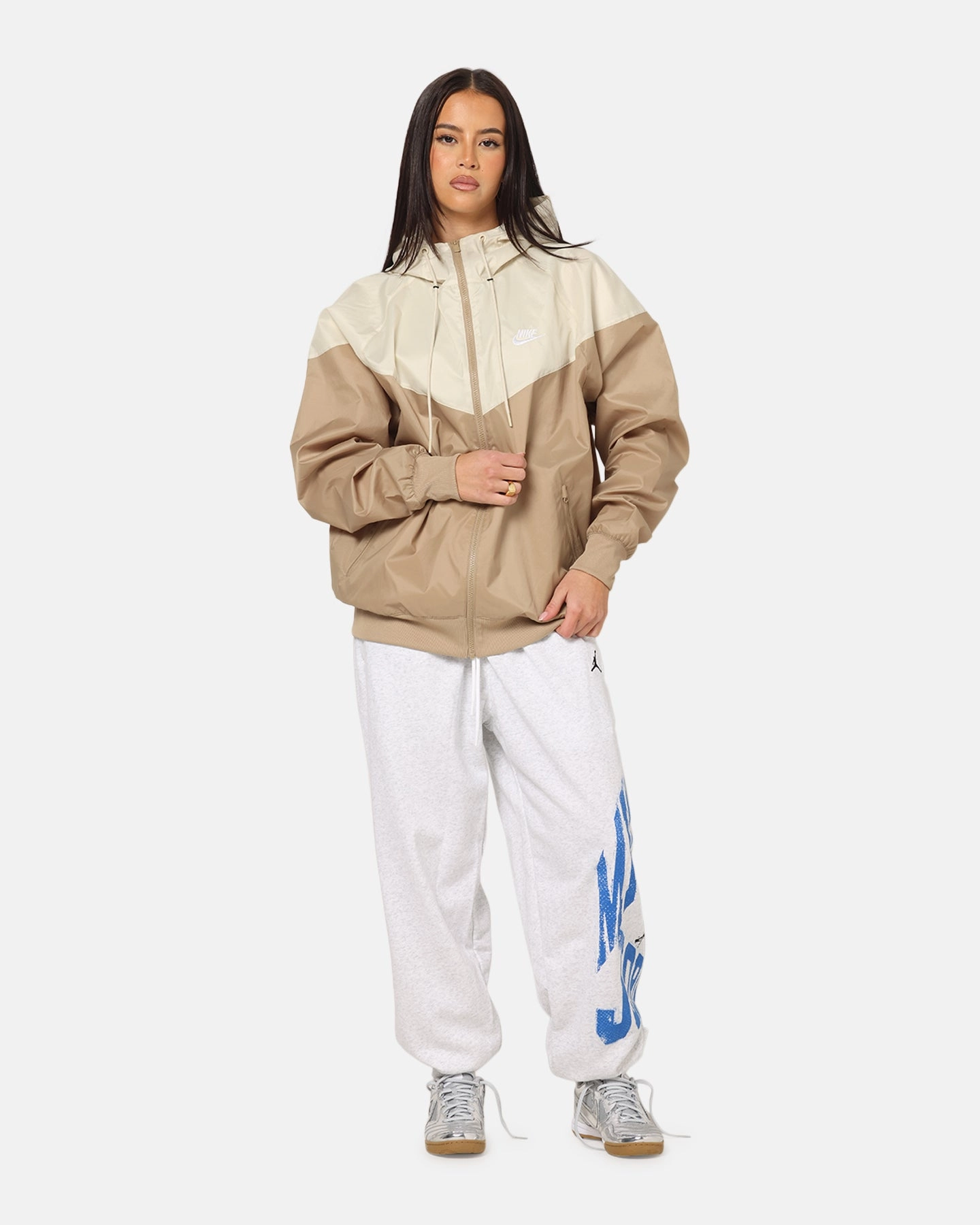 Cool Weather Nike Sportswear Woven Windrunner Jacket Beige/Khaki