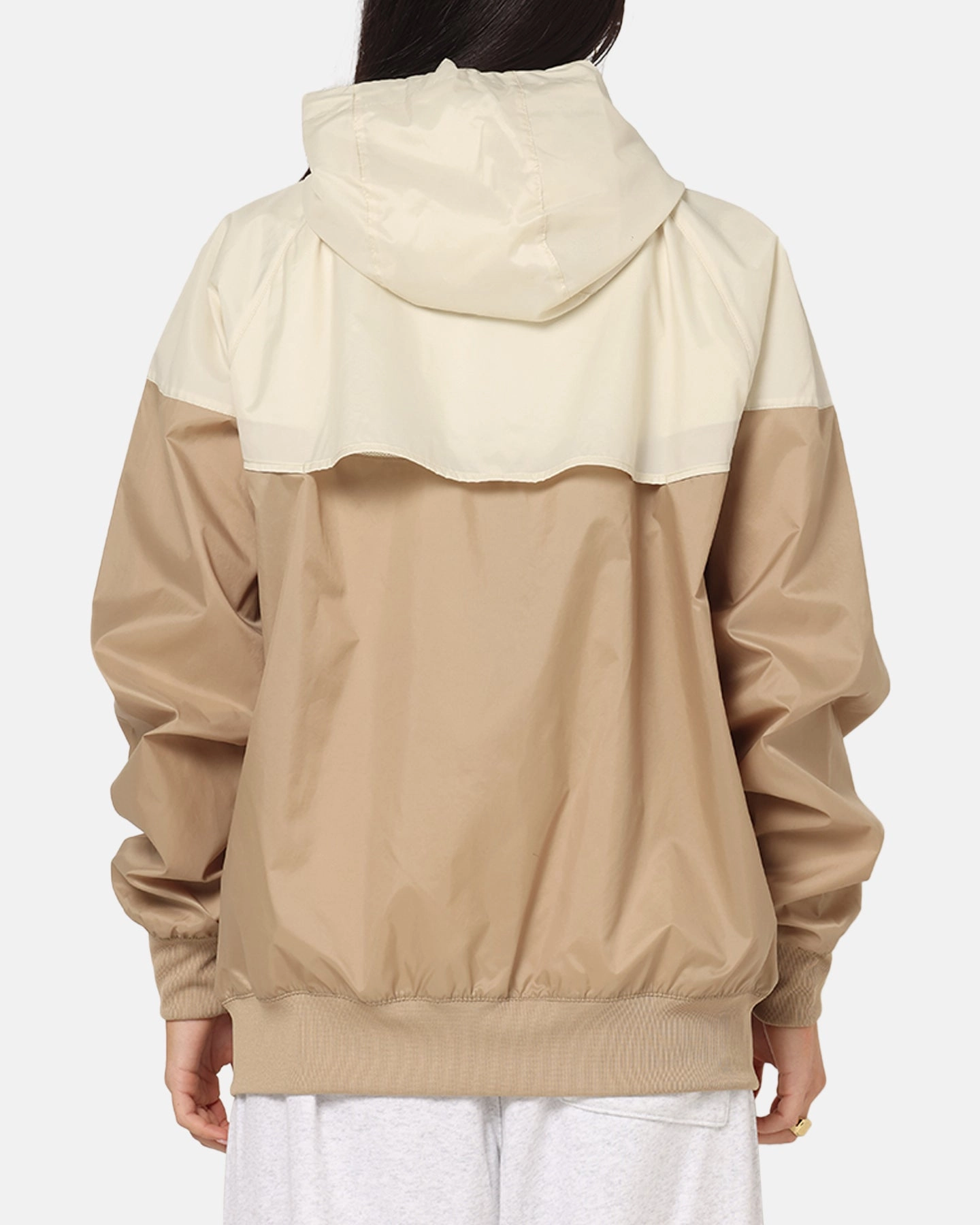 Nike Sportswear Woven Windrunner Jacket Beige/Khaki Trendy Sweater Stretchable Knit