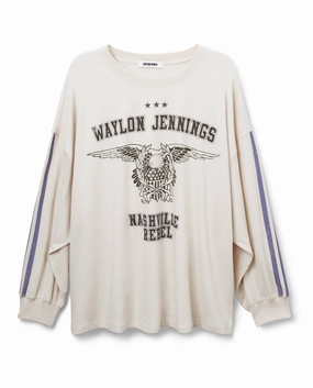 Waylon Jennings Nashville OS Long Sleeve Tee Tension Balanced Design