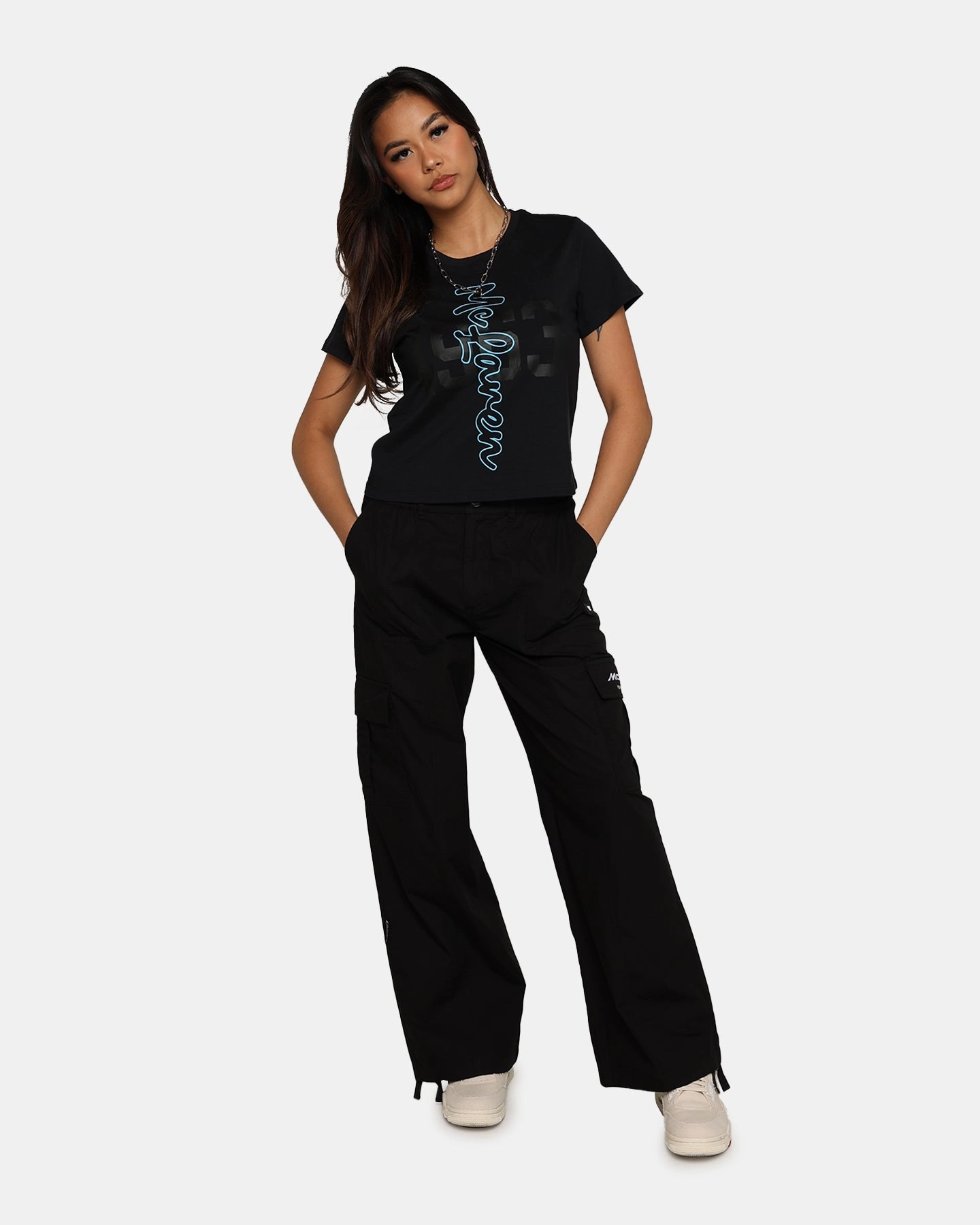 Casual Fit SoftFeel Fabric We Are The Wild Collective X McLaren Women's Baby T-Shirt Black