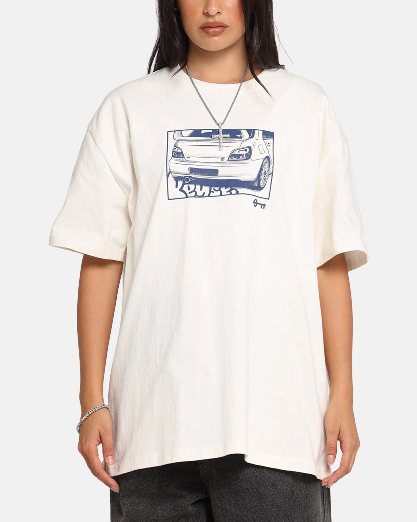 AntiPilling Finish Key Street Halftone T-Shirt Off White