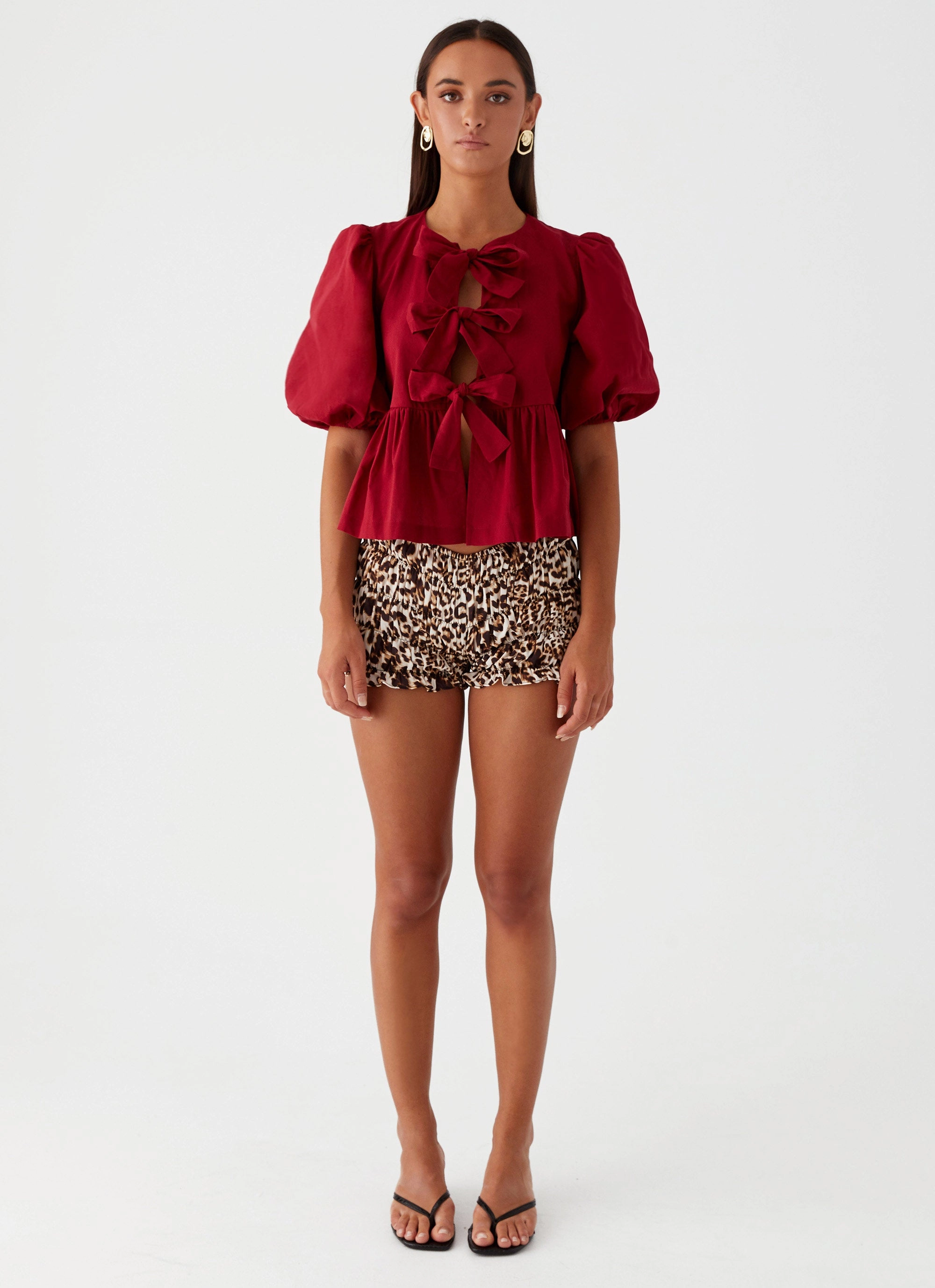 Western Wind Tie Top - Maroon ConvertibleStyle Ethical production