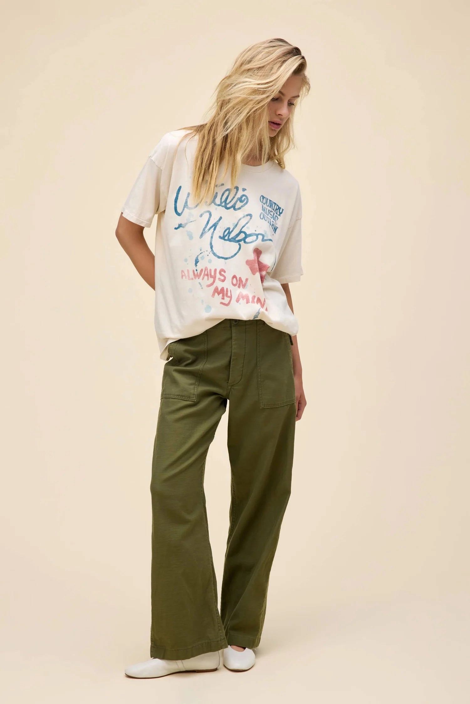 Willie Nelson Always On My Mind Merch Tee Stretch Weave Construction