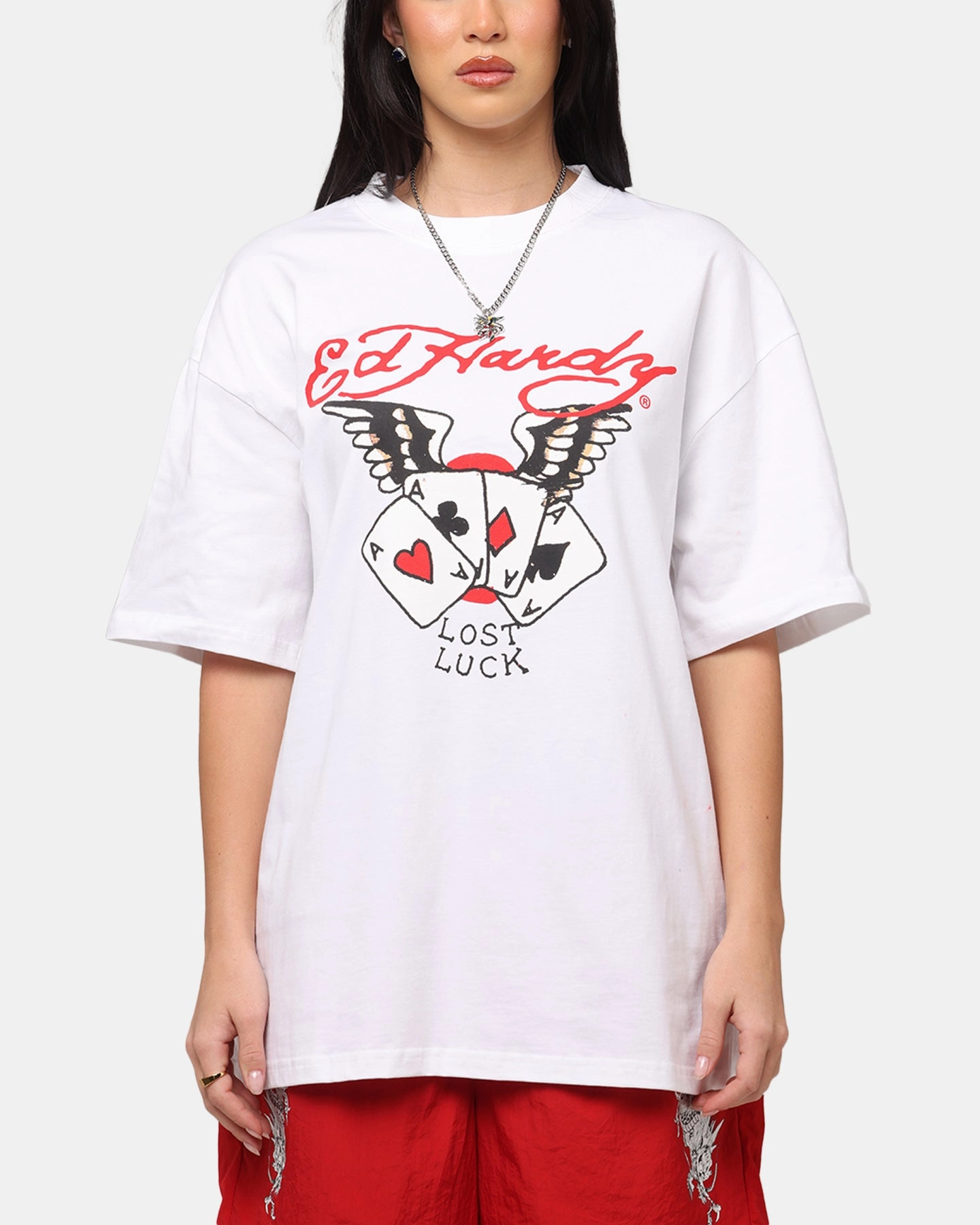 ResilientStretch Ed Hardy Lost Luck T-Shirt White