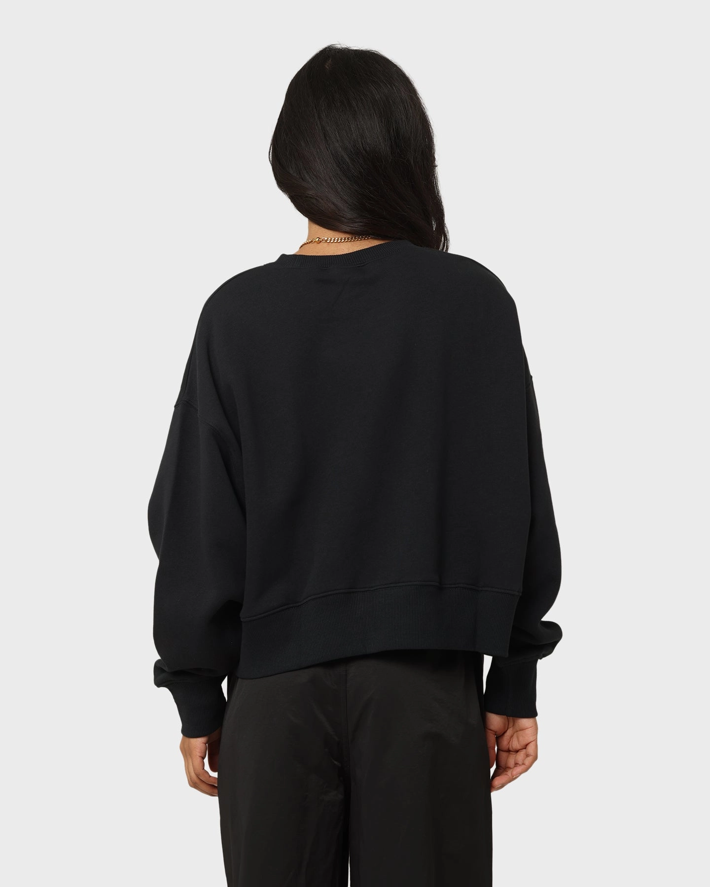Eco Conscious Packaging MicrofiberBlend Nike Women's Nike Sportswear Style Fleece Over-Oversized Crewneck Black/Sail