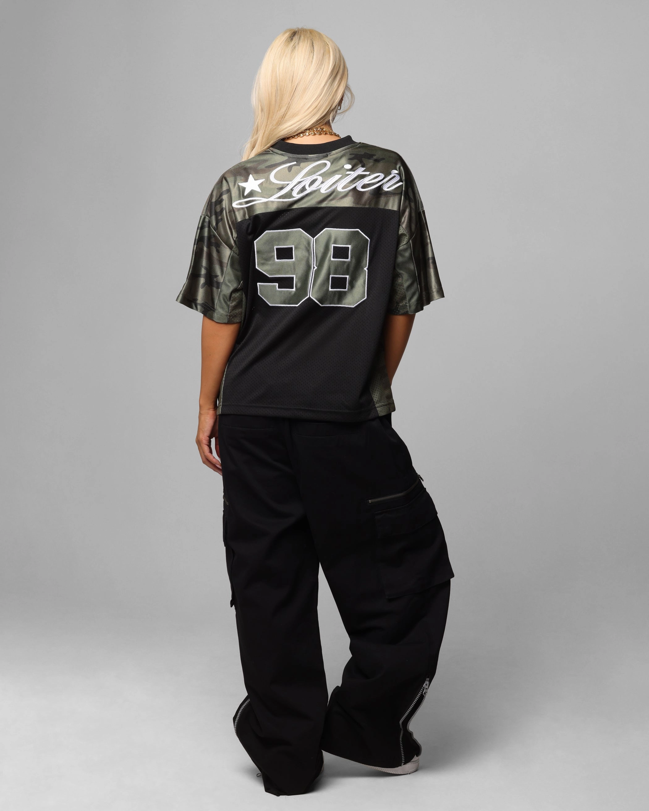 AntiPilling Finish Loiter End Zone Jersey Black/Camo