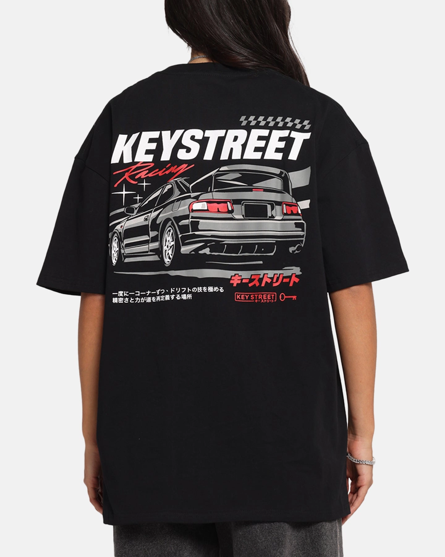 Key Street Racing T-Shirt Black Minimalist Design