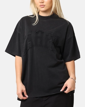 Carre Con-Star Oversized T-Shirt Washed Black Stretch Waistband Design WrinkleResistantFinish
