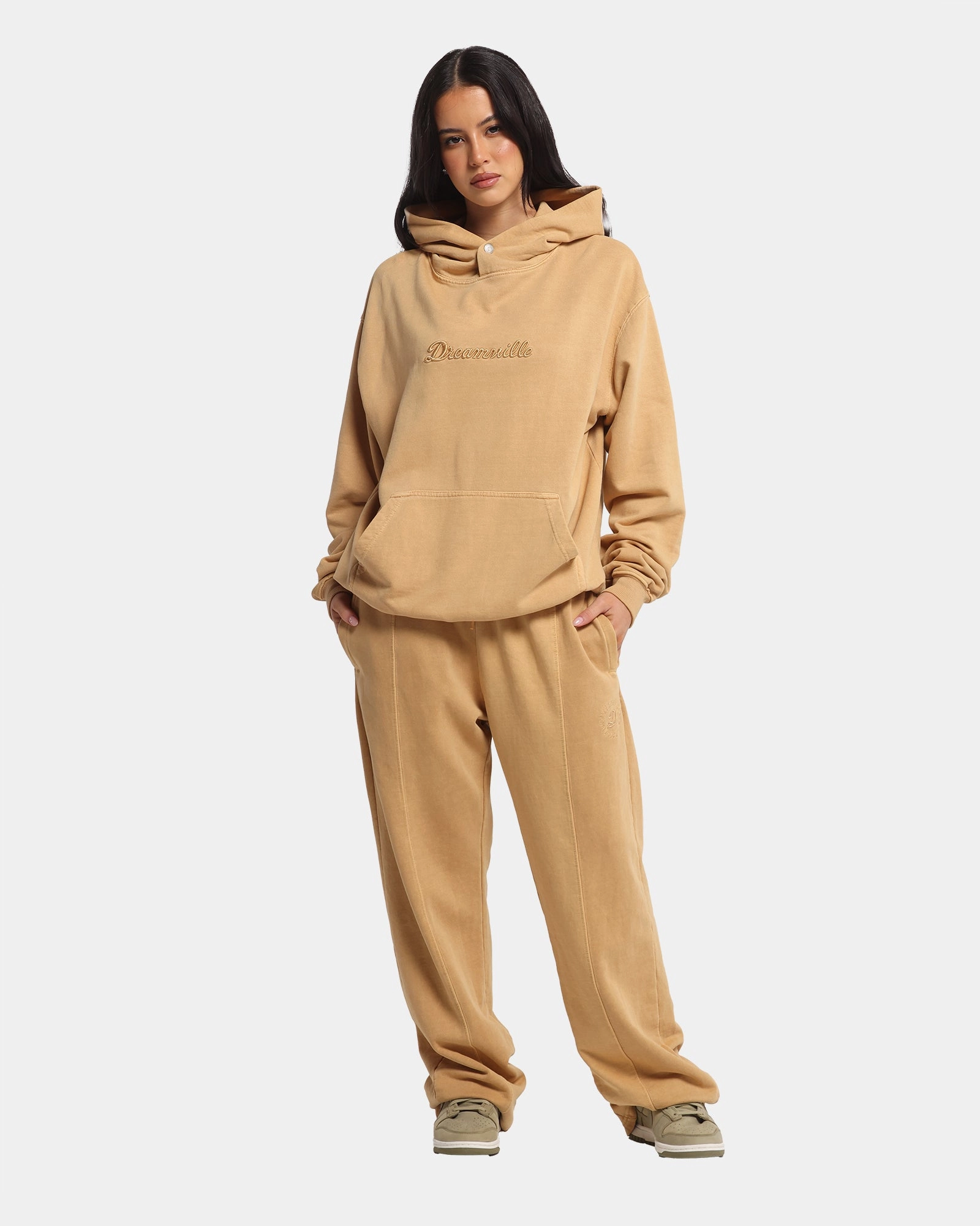 Dreamville Tonal Hoodie Sand Wash Casual Blouse