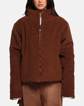 XXIII Corduroy Flight Jacket Brown RelaxedSilhouette NonIrritatingEdges