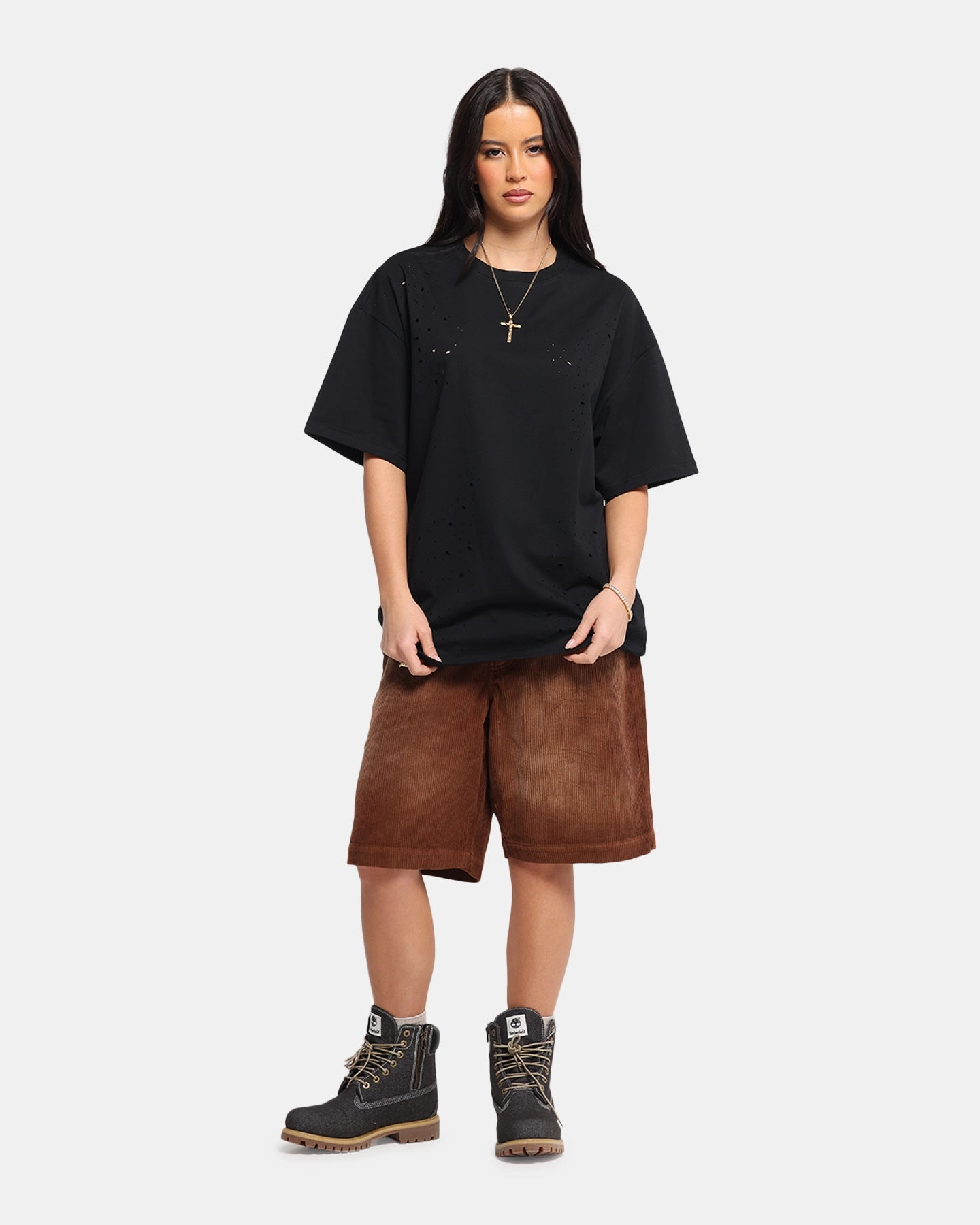 Breathable fabric XXIII Distressed T-Shirt Black