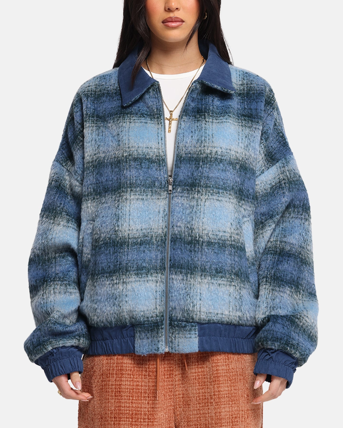 High Neck Design XXIII Into The Woods Jacket Blue