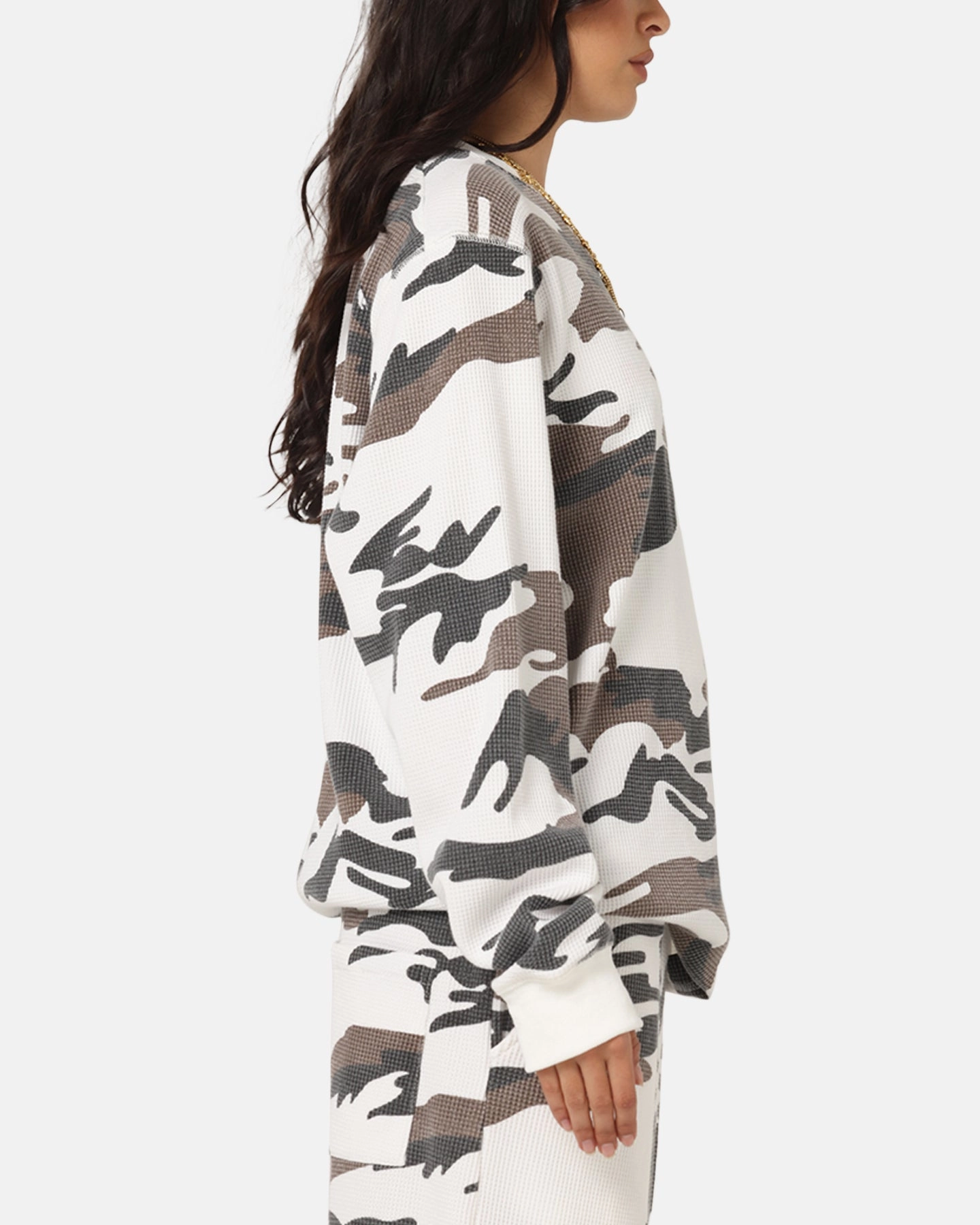 XXIII Printed Thermal Long Sleeve T-Shirt Snow Camo WaterRepellent Finish Comfy Fit