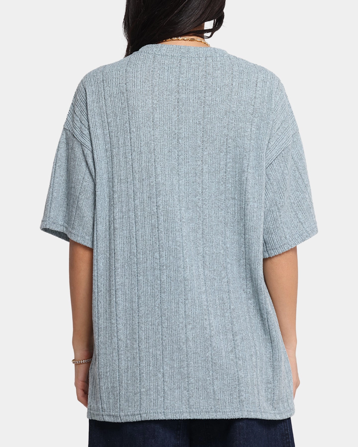 Comfy Fit XXIII Rib Knit T-Shirt Blue Marle