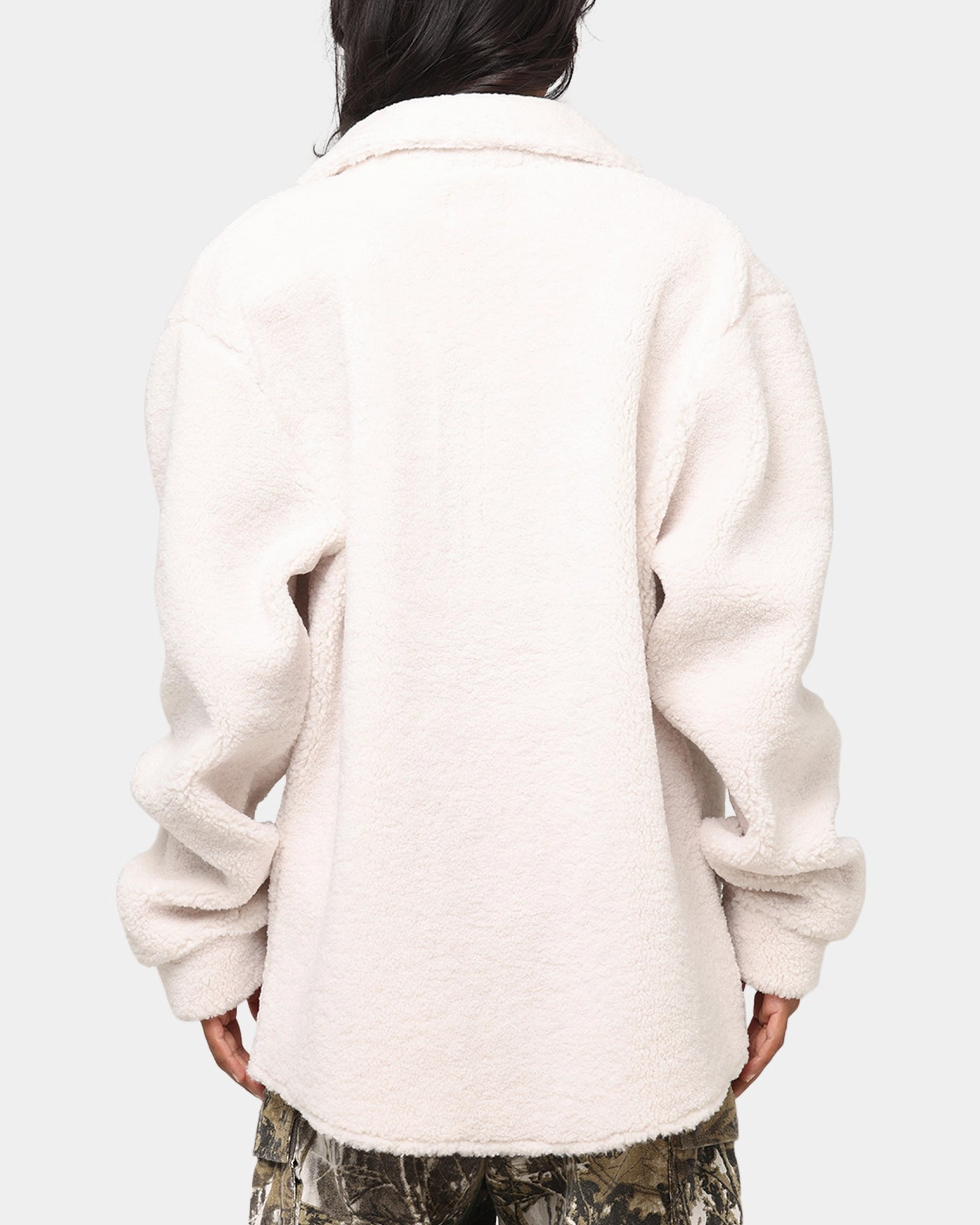 Sun Protection Fabric AntiPill Surface XXIII Shearling Fur Jacket Cream