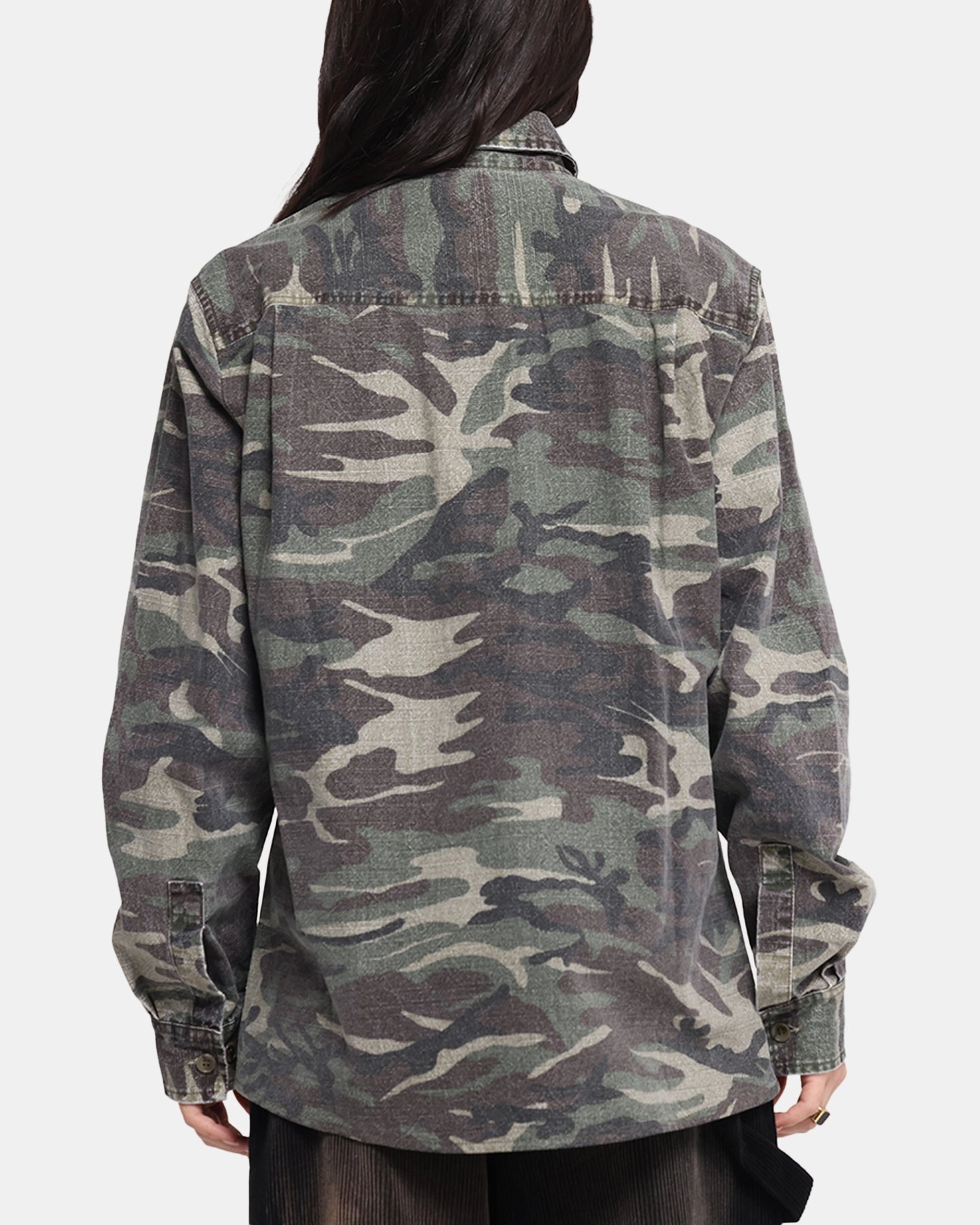 XXIII Slub Overshirt Camo RecycledPolyesterBlend Breathable Microfiber