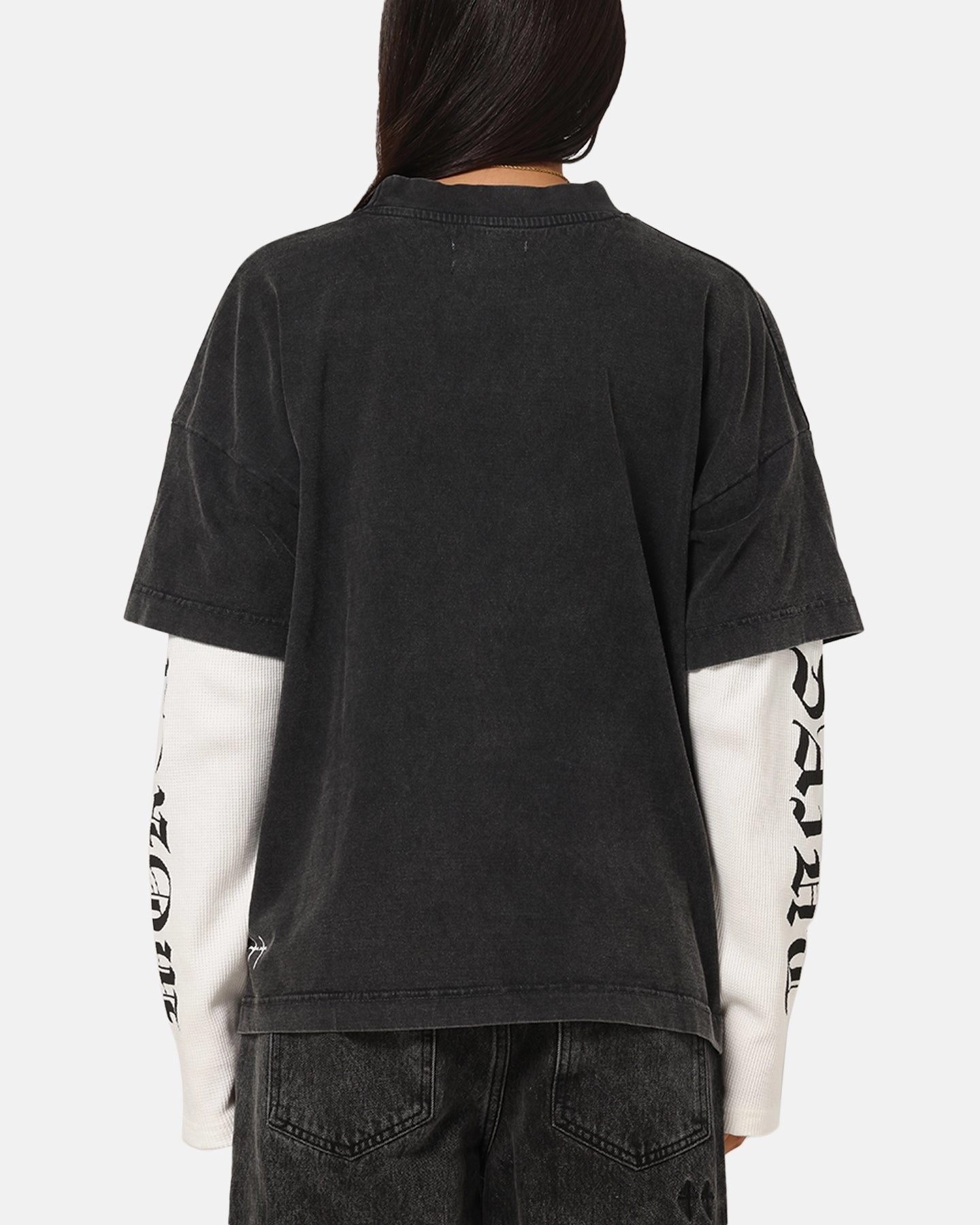 Reinforced Neckline Detail Quick Dry Blend Saint Morta Kingdomcome Long Sleeve T-Shirt Vintage Black